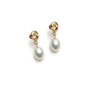 With Love Darling, Knot Pearl Earrings, NWT